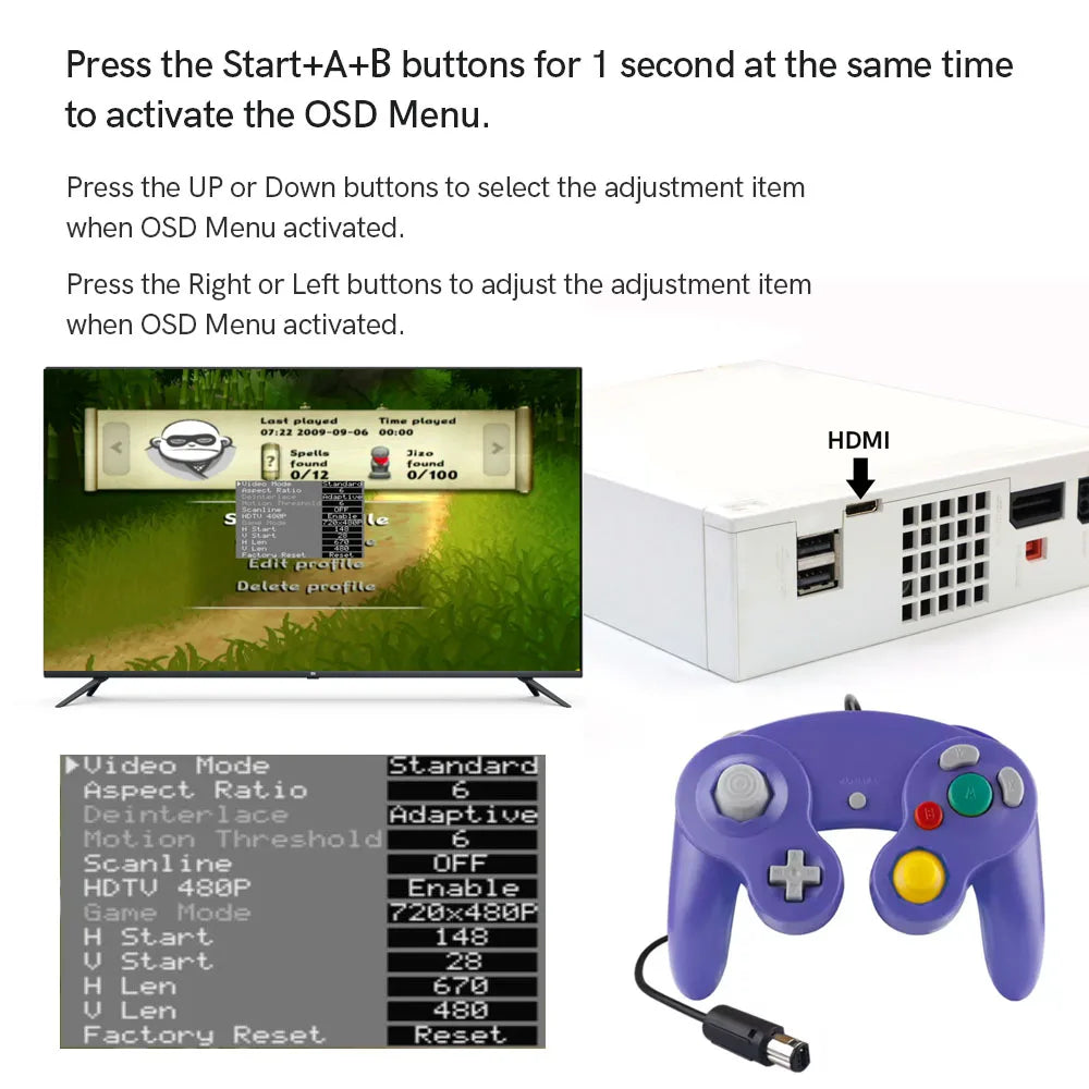 480P 1080P For Wii HDMI Kit Imbeded Digital To Digital HD TV