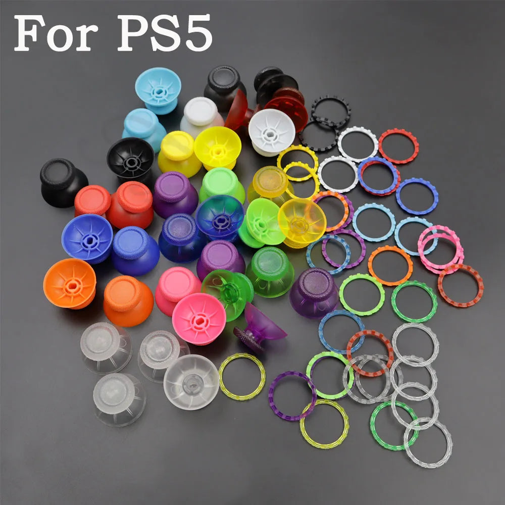 1/2/3Set 3D Joystick Thumbstick Caps & Accent Rings For PS5 