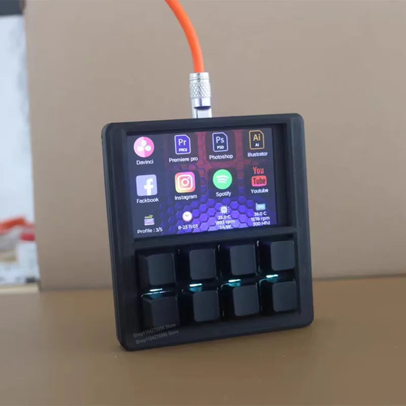 DIY Quick Keyboard Desktop Console Programmable 8 Keys Macro