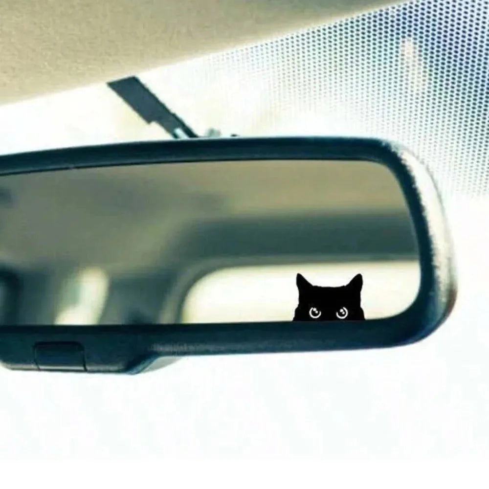 Cat Peeker Decal Car Decal Black Cat Peeker Sticker Blank Bu
