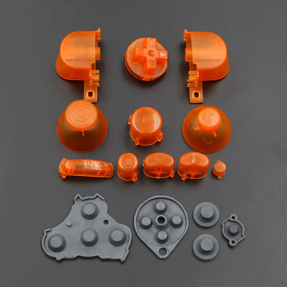1Set Button For GameCube NGC Gamepad Power ON OFF Key A B X Y L R D Pads Mod Kit Silicone Pads Rubber Conductive Button