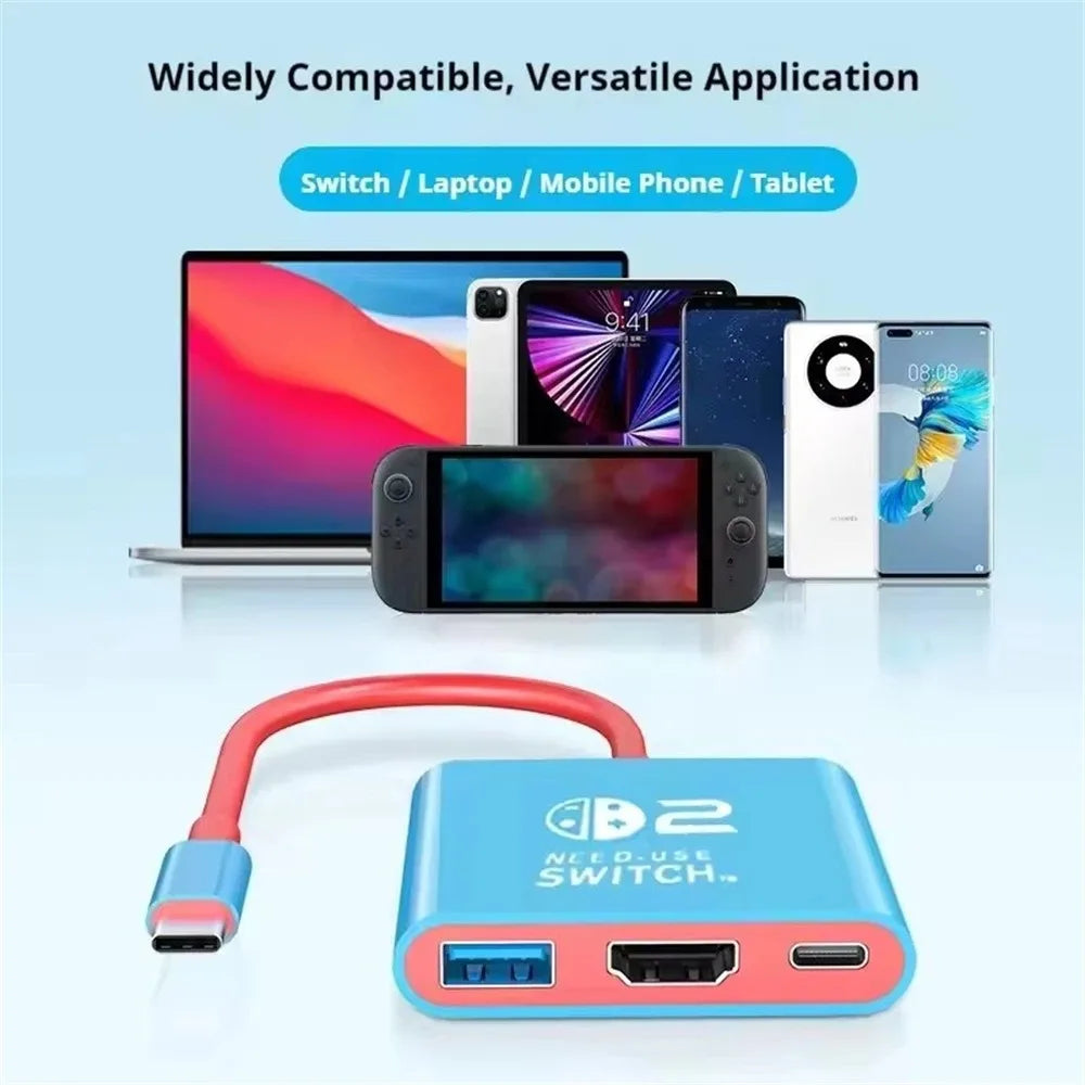 3 In 1 USB C HUB Type C to HDMI PD100W Charge Docking Statio
