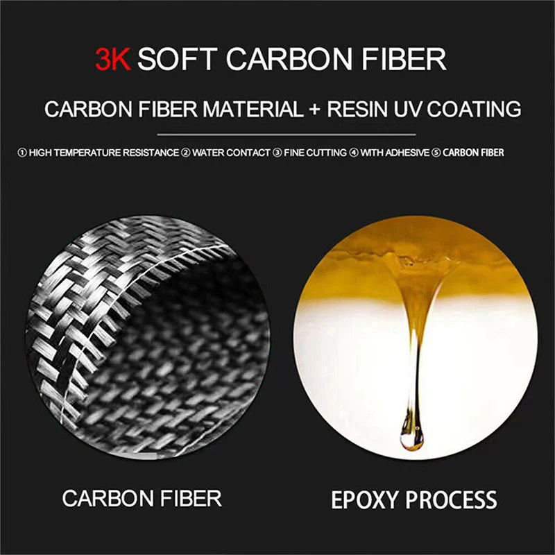 Carbon Fiber Car Center Console Gear Shifter Multimedia Butt
