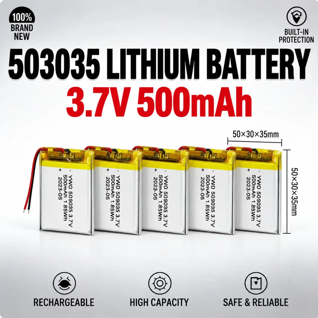 Rechargeable 503035 Li-Polymer Battery 3.7V 500mAh Replaceme