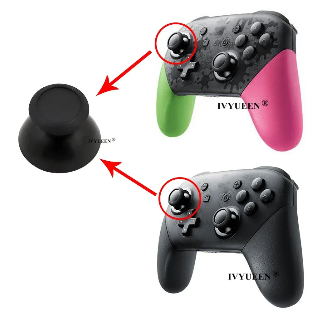 IVYUEEN 2-20 PCS Black Replacement 3D Joystick Thumbsticks C
