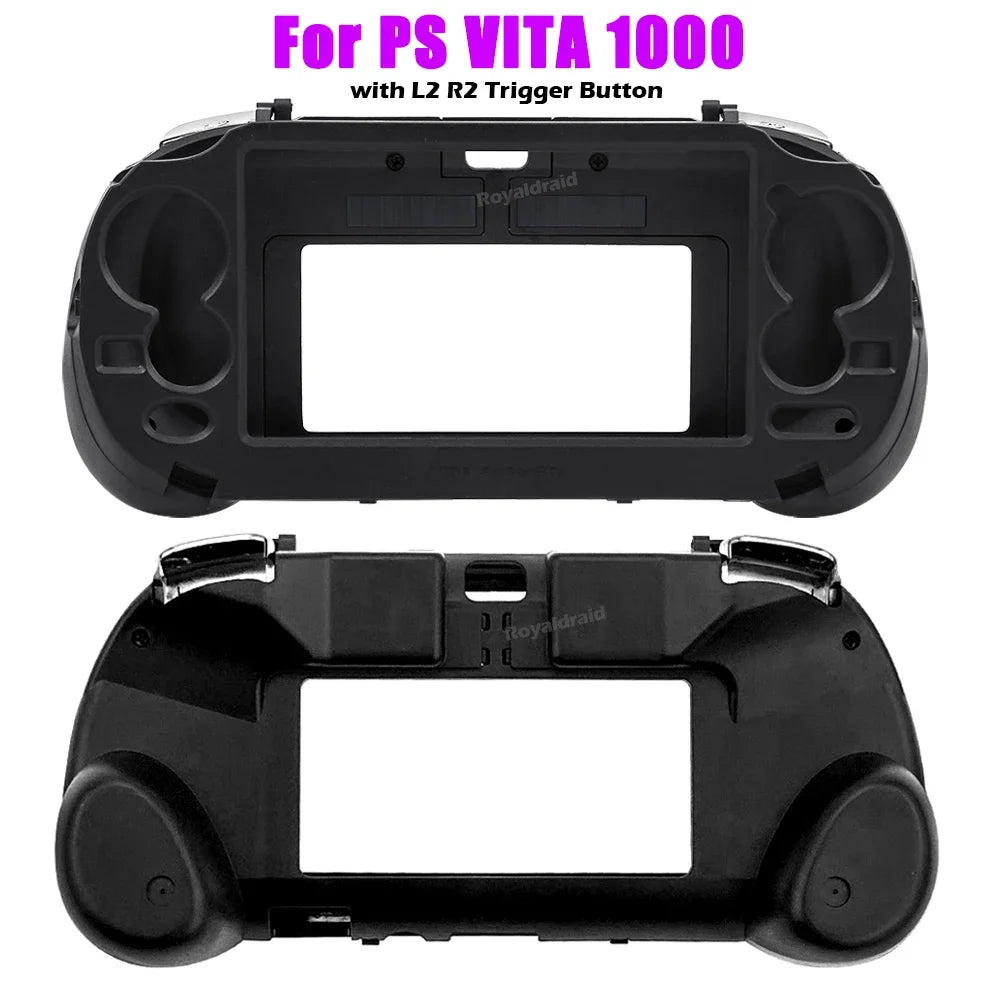 Black White Frosted Hand Grip Joypad Stand Case with L2 R2 T