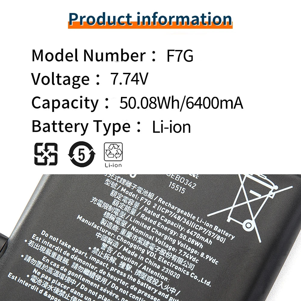 NEW F7G Laptop Battery For Steam Deck OLED Handheld Gamepad 