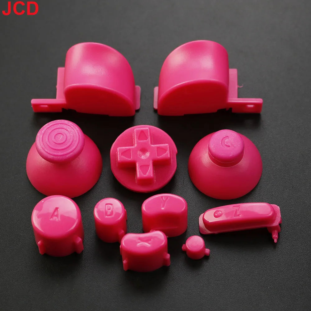 JCD 1Set Full Set L R ABXY Z Keypads Buttons With 3D Thumbsticks Caps For GameCube For NGC D Pads Power ON OFF Buttons Replace