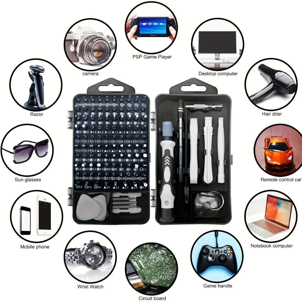 115 in 1 Precision Screwdriver Set Magnetic Micro Drill Bits