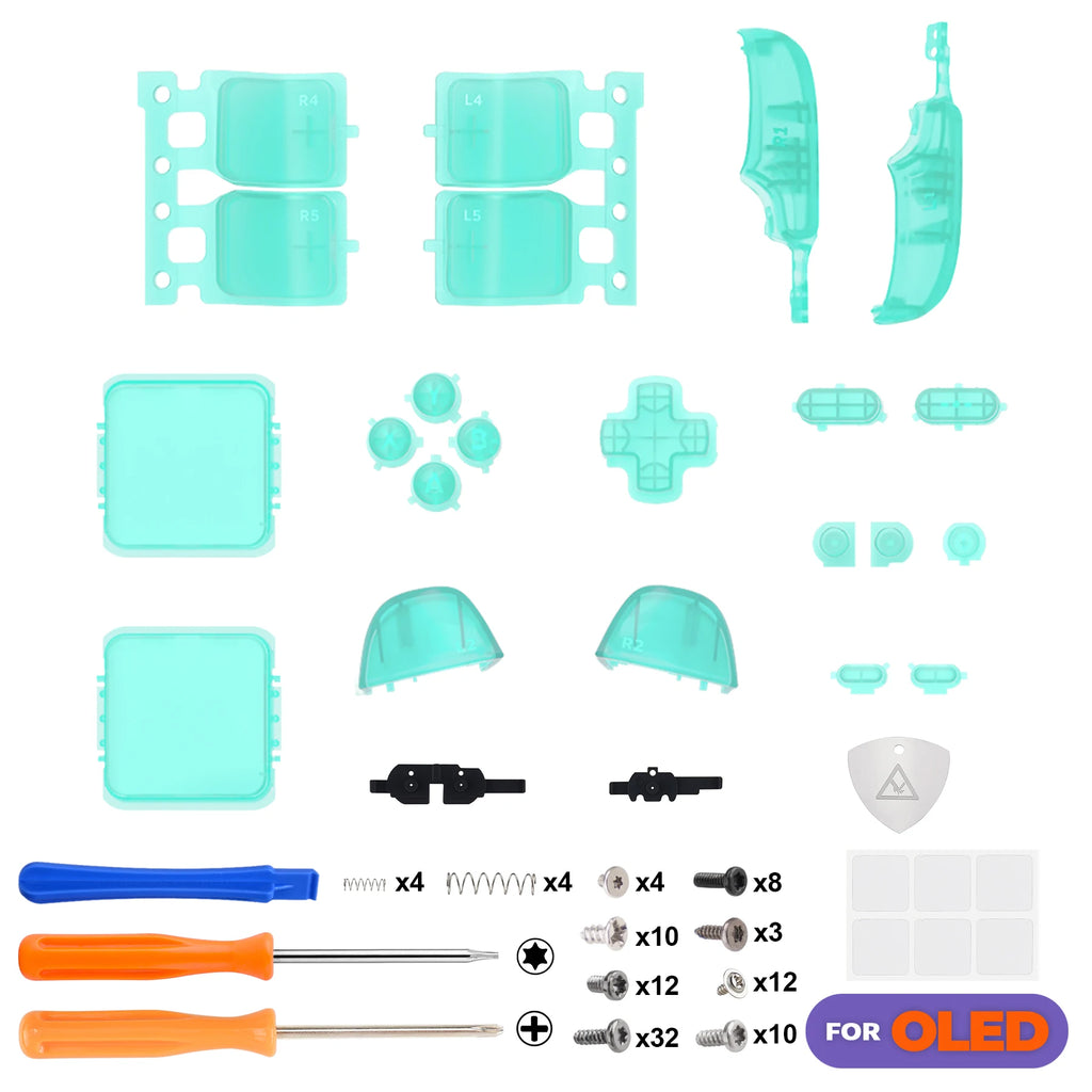 eXtremeRate Replacement Full Set Buttons for Steam Deck OLED DIY Custom ABXY D-pad Trackpad Bumpers Triggers Buttons with Tools
