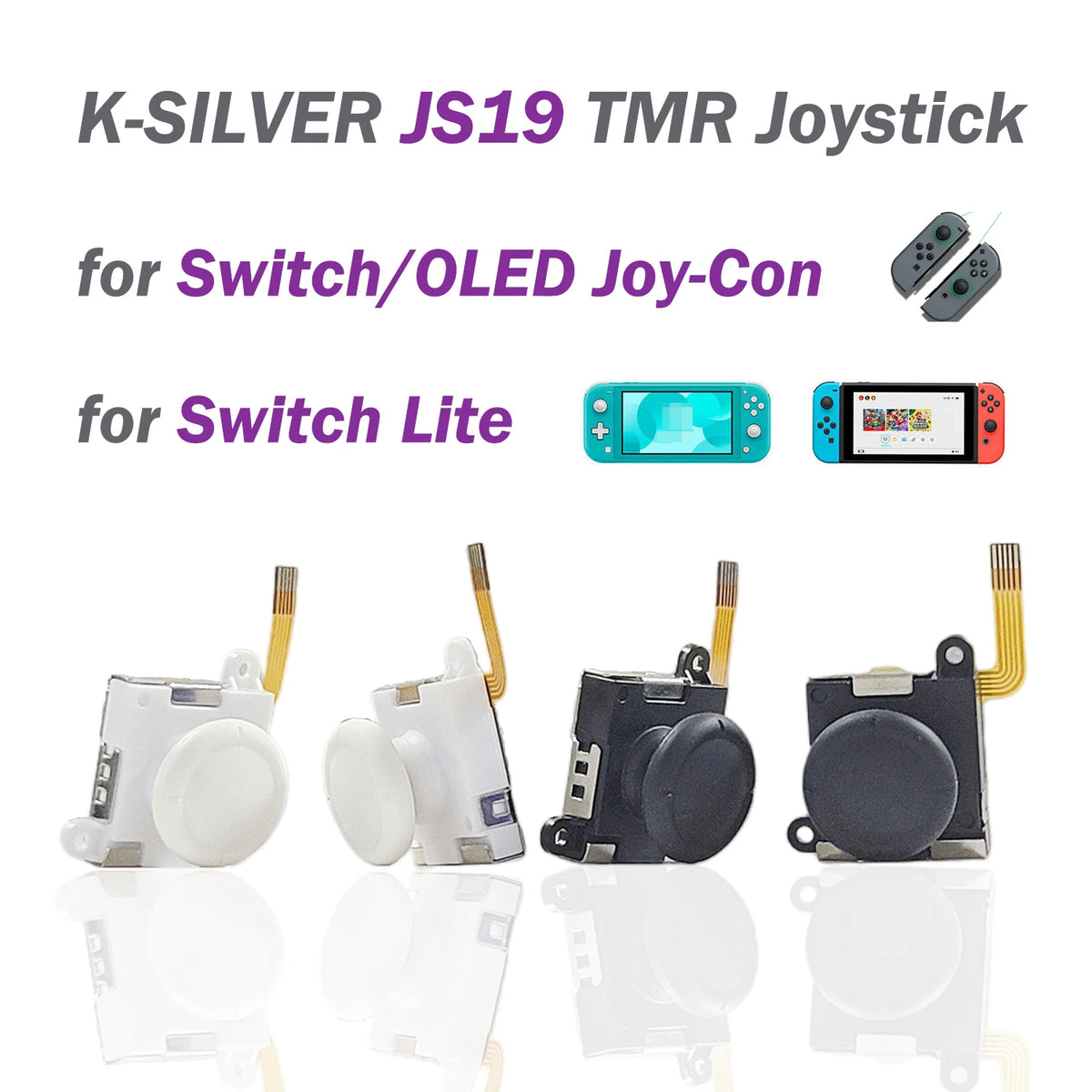 2/4/10pcs K-SILVER JS19 TMR Electromagnetic Joystick for Swi
