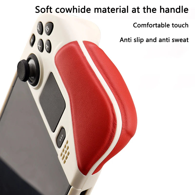 Full Protective Case for Steam Deck Cowhide Wrap Host Protec