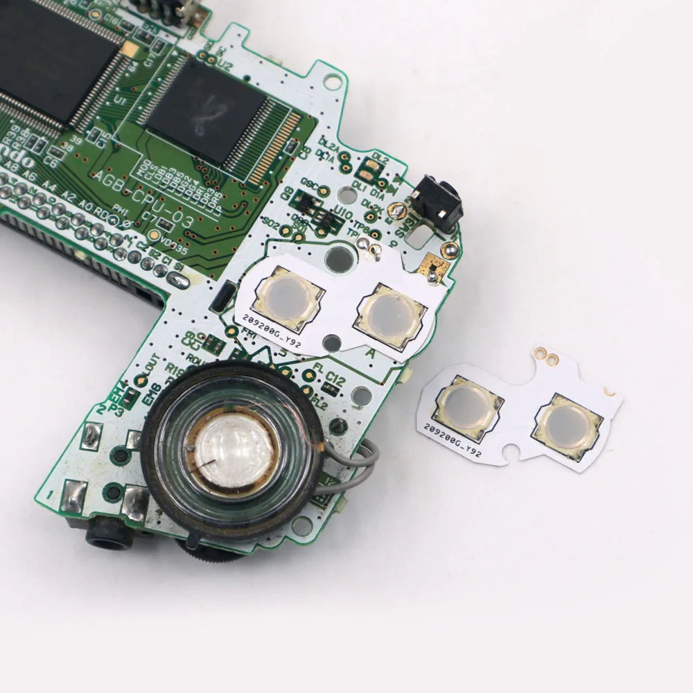 For GBA Clicky Tactile Button Kit Mod Switches & Membranes f