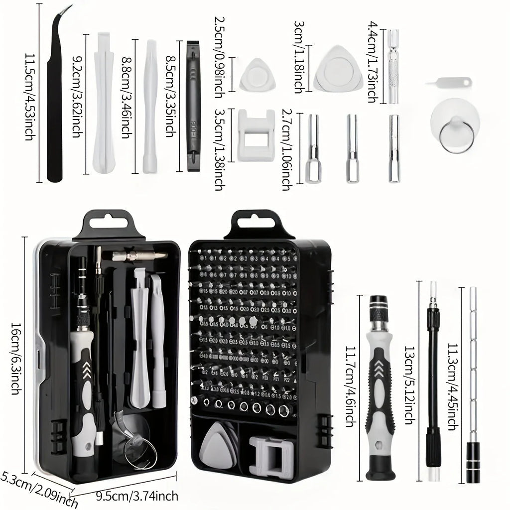 115 in 1 Precision Screwdriver Set Magnetic Micro Drill Bits