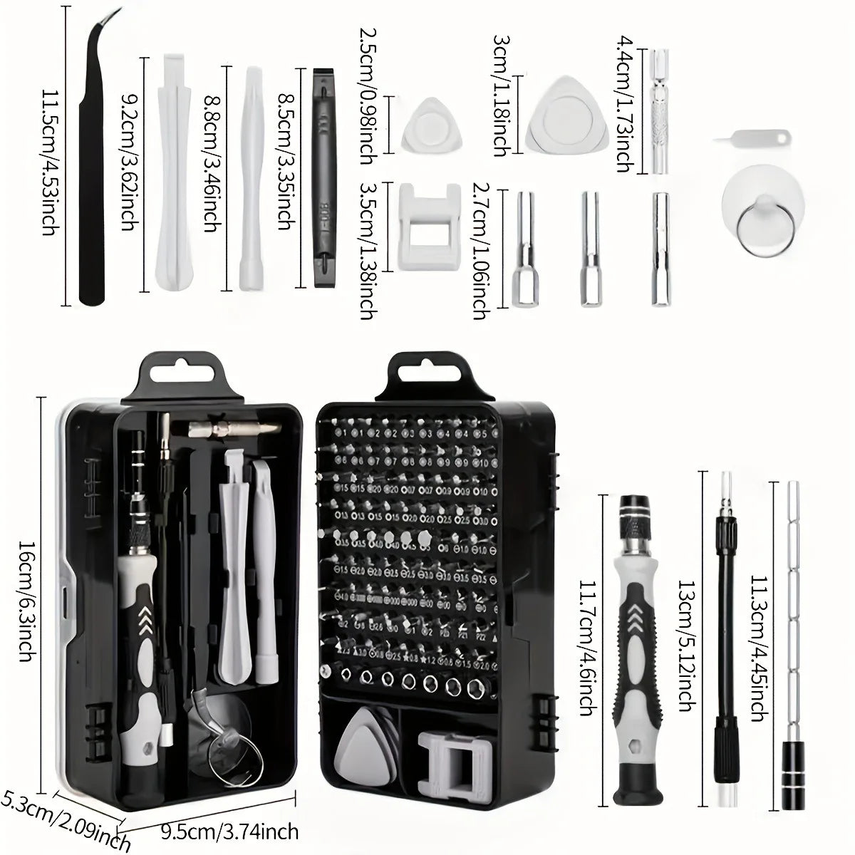 115 in 1 Precision Screwdriver Set Magnetic Micro Drill Bits