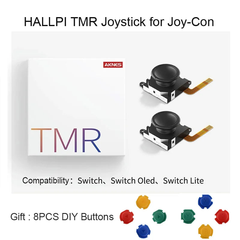 HALLPI AKNES TMR Joystick for Joy-Con Replacement No Drifting Stick for Nintendo Swicth OLED Lite Game Accessories Repair