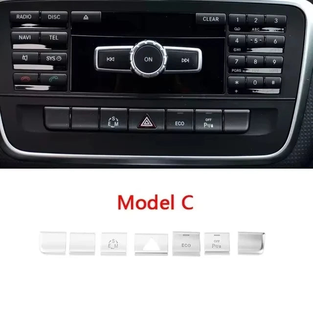 Car Console Air Conditioner Buttons Decals Trim For Mercedes