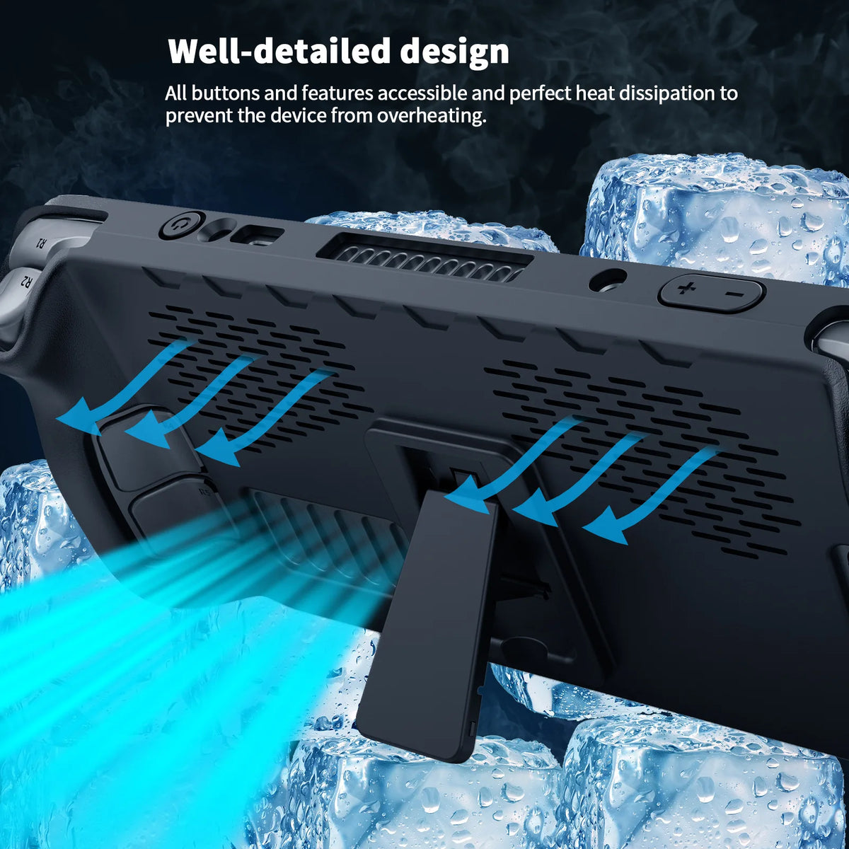 JYS-SD009 Steam Deck Protective Case Kit TPU Case + Stand + 