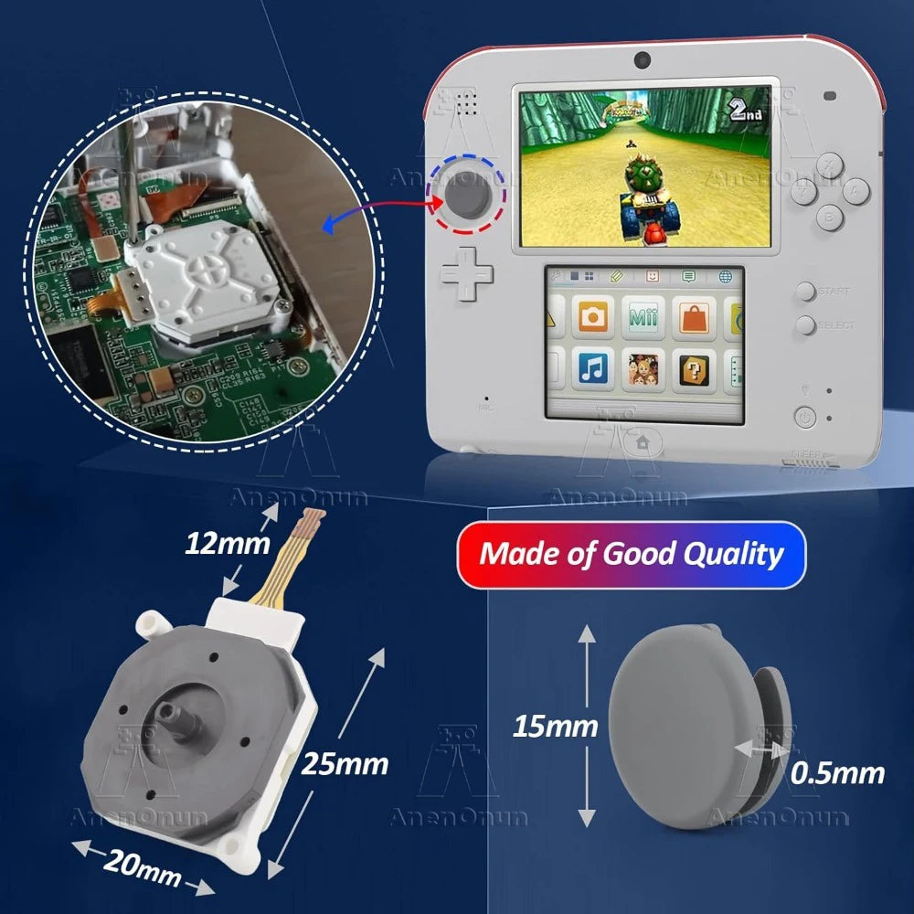 Joystick Replacement Kit for 3DS/DS LL/3DS XL/2DS Premium 3D