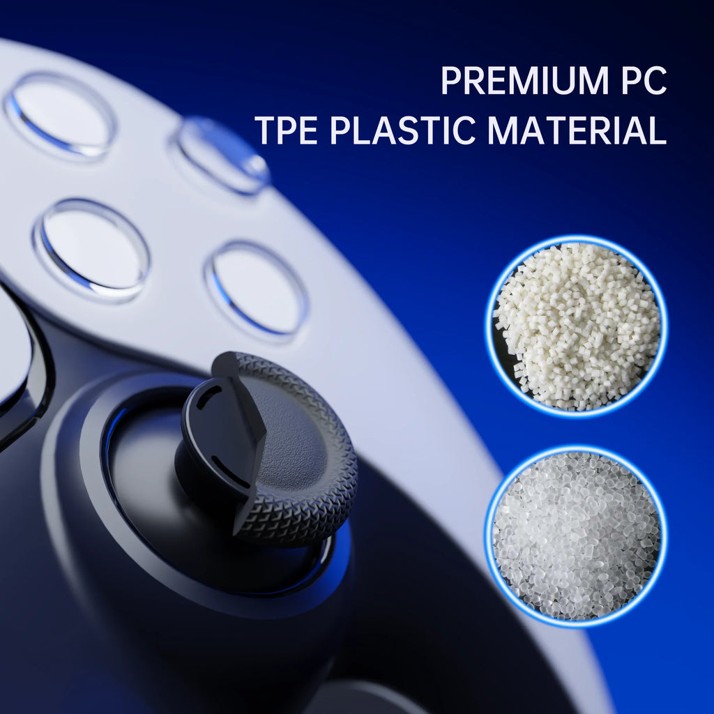 eXtremeRate Black 2 Pairs Universal Replacement Thumbsticks 