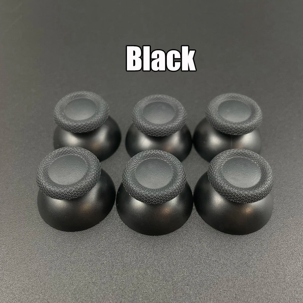 ZUIDID 6pcs Black Gray White 3D Analog Joystick Stick Mushroom Cap For PlayStation 5 PS5 Controller Thumbstick Cover