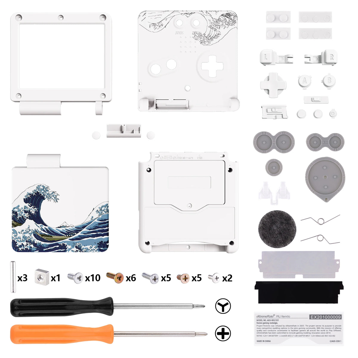 eXtremeRate IPS Ready Upgraded Custom Replacement Housing Shell for Gameboy Advance SP GBA SP for IPS & Standard LCD