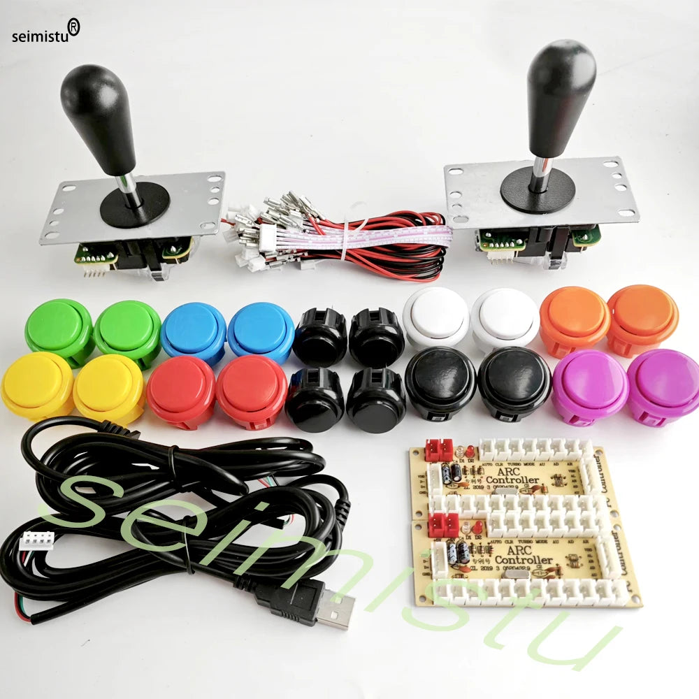 Copy SANWA Kit Game Machine Arcade Console DIY Kit Push Buttons For PC Raspberry Pi Zero Delay USB Board Controller