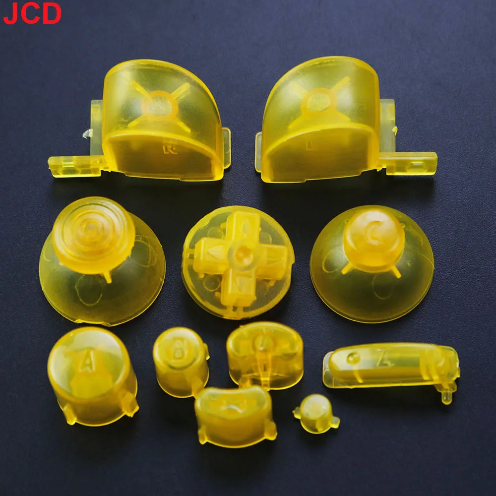 JCD 1Set Full Set L R ABXY Z Keypads Buttons With 3D Thumbsticks Caps For GameCube For NGC D Pads Power ON OFF Buttons Replace