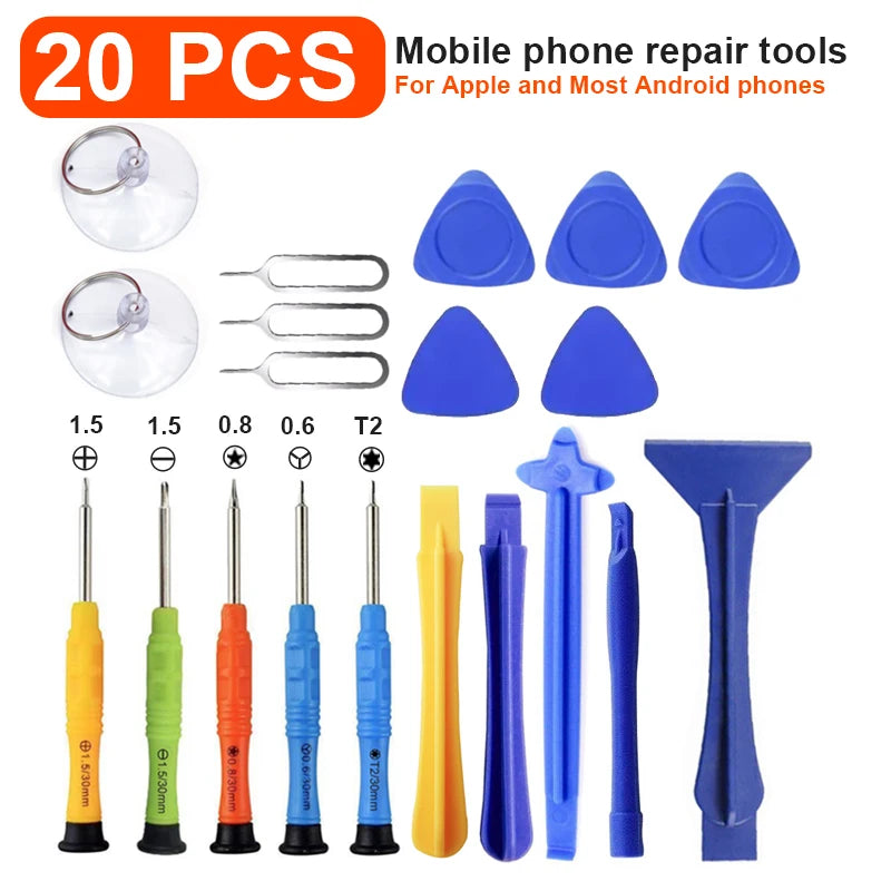 20/34/46PCS Multi-functional Repair and Disassembly Tool Kit Including Pry Bars Screwdriver For Mobile Phone and Tablet Repair