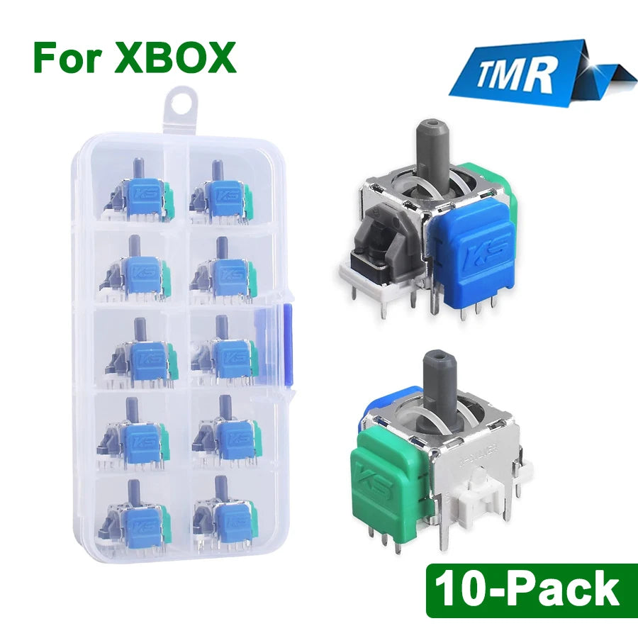 10-Pack TMR Electromagnetic Hall Effect Joystick Replacement 3D Analog Stick Dual Sense Controller for PS5/PS4/SWITCH PRO/XBOX