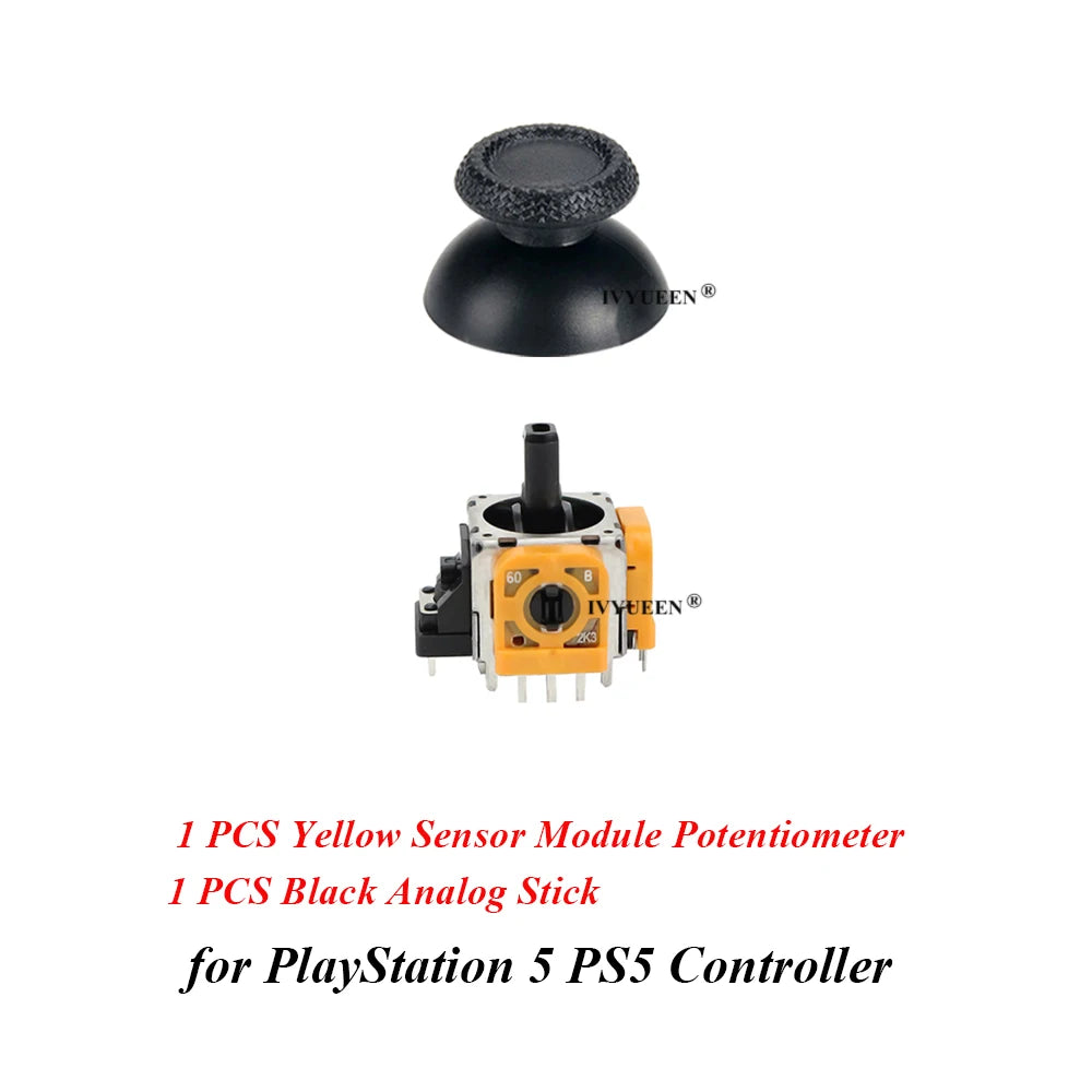 IVYUEEN Joysticks Replacement for Playstation 5 DualSense PS5 Controller 2K3 Ohm Analog Stick 3D Thumbstick Repair Parts Kit