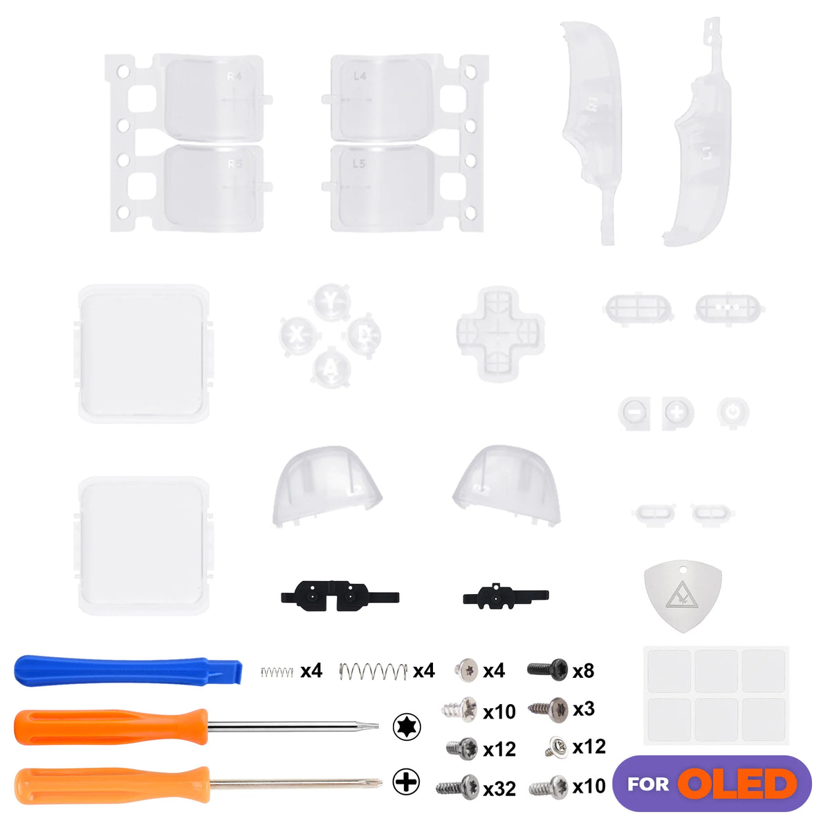 eXtremeRate Replacement Full Set Buttons for Steam Deck OLED DIY Custom ABXY D-pad Trackpad Bumpers Triggers Buttons with Tools