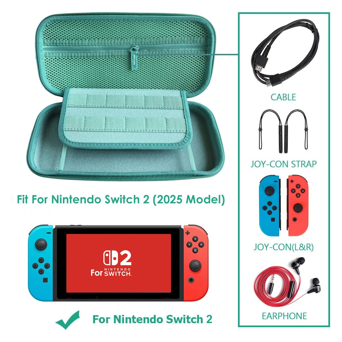Carrying Case Kit For Switch 2 Protective Portable Hard Shel