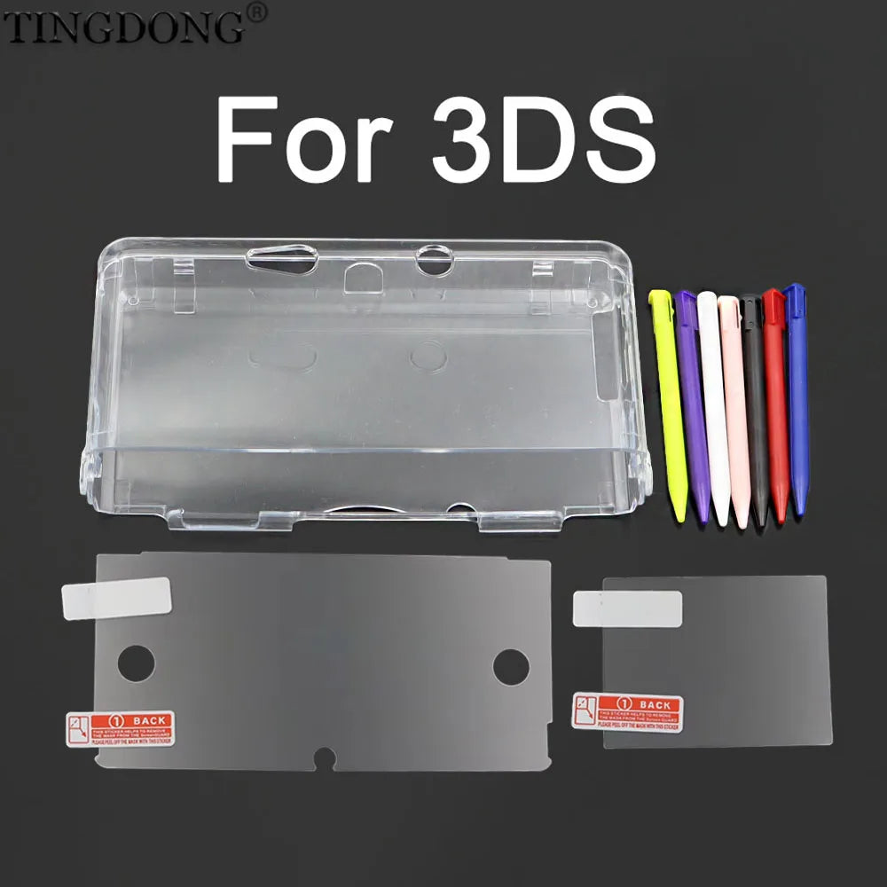 Clear Split Transparent Hard Case for 3DS Protective Shell w