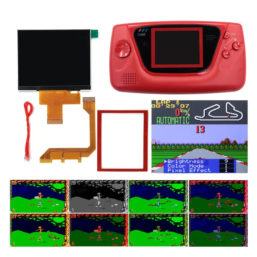 For Sega GG LCD Highlight Screen Kit 3.5 640 480 Retro Pixel
