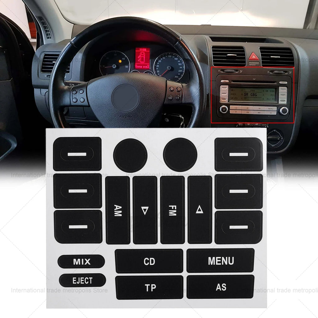 Radio Button Repair Sticker Decals Car FM Radio Button Repai