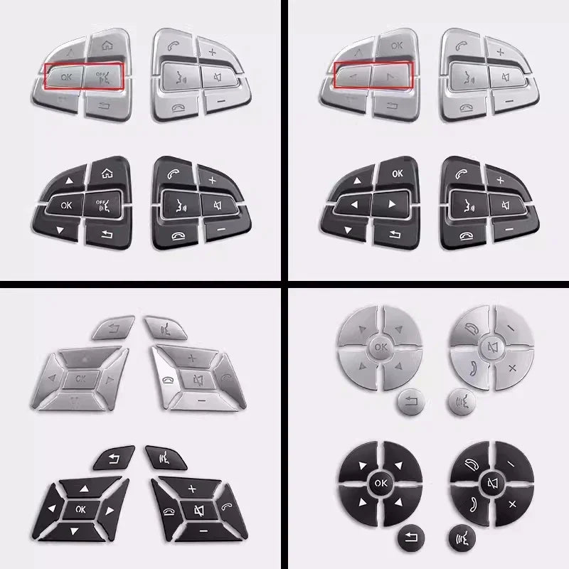 Car steering wheel button decorative protection sticker For 
