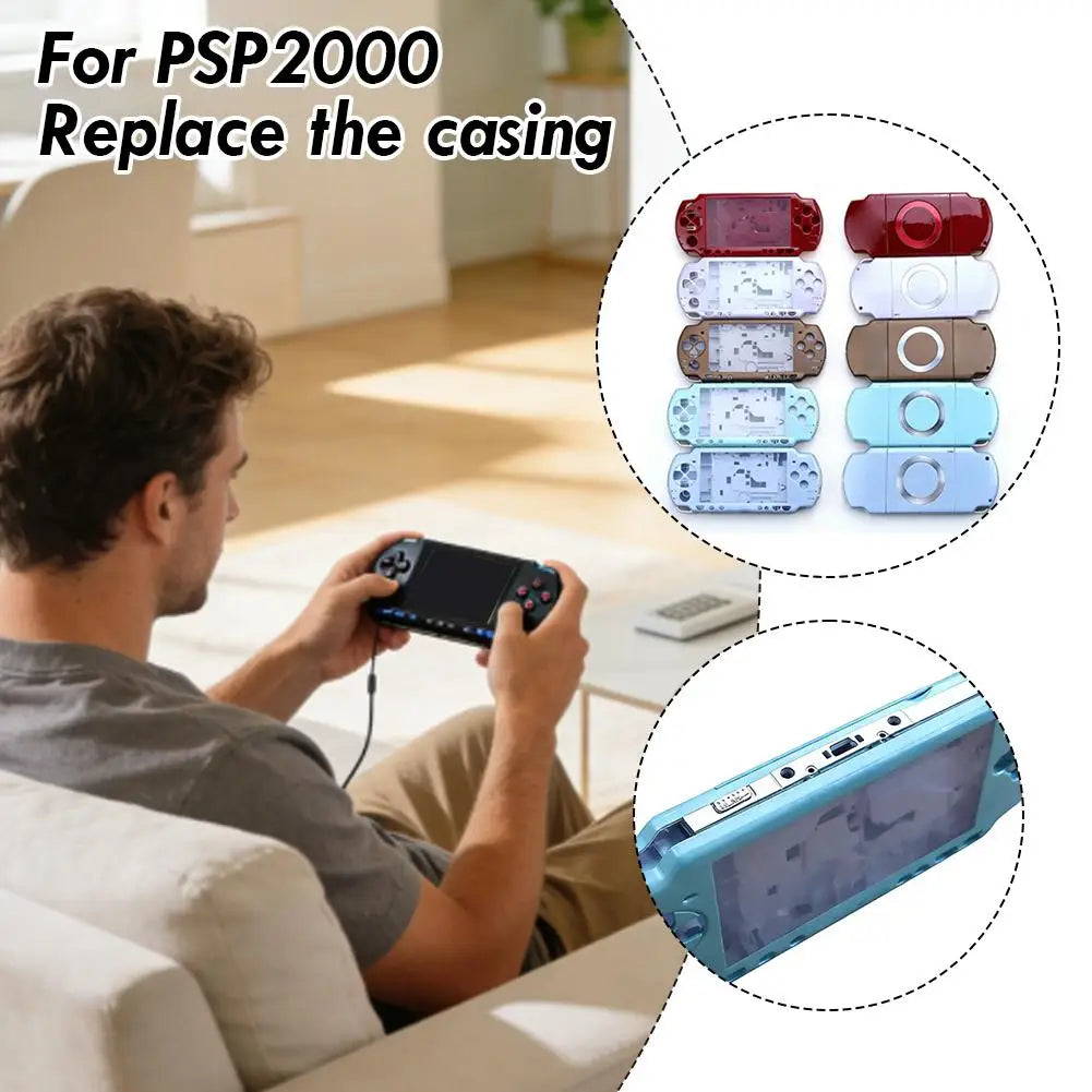 For PSP2000 Game Console Shell Case Full Housing Cover Repla