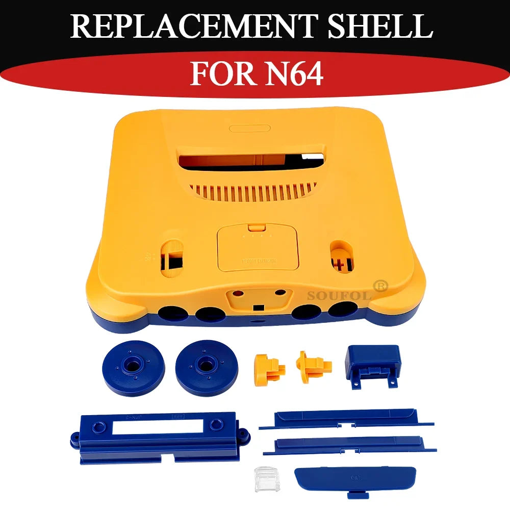 10 Colors Durable Full Housing Translucent Box For N64 Replacement Housing Shell Case Repair Parts For N64 Game Console Accessor