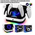 NEW For PS5 Controller Charger Stand LED Indicator & RGB Lig