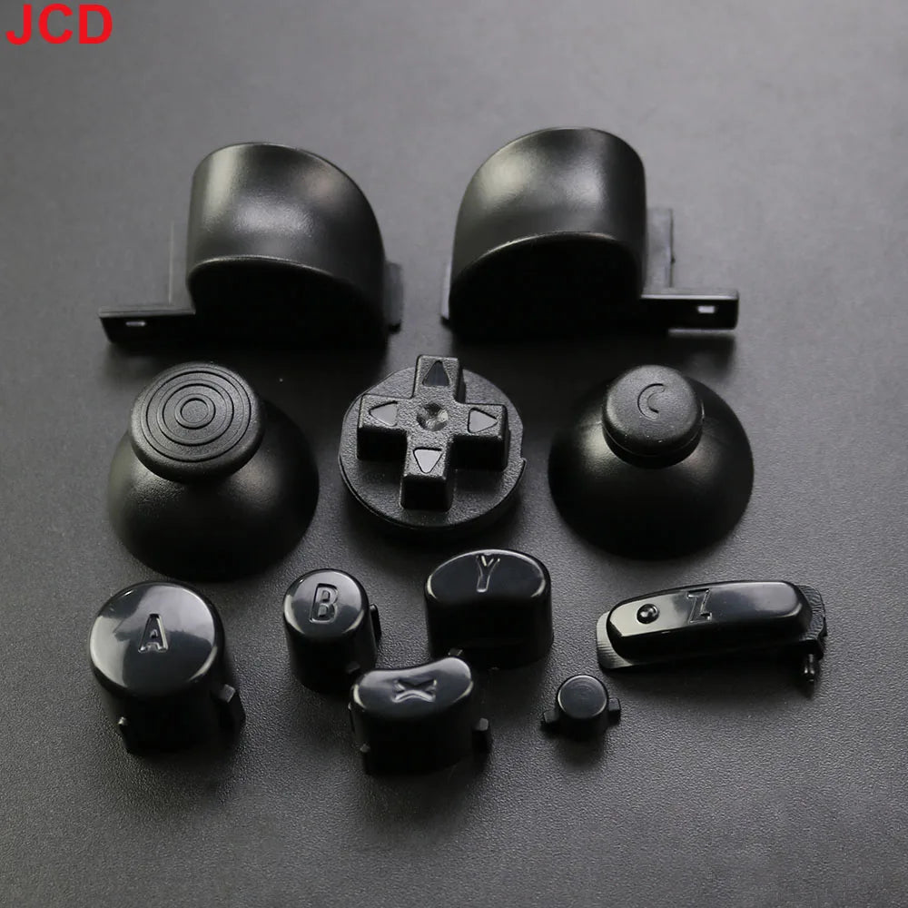 JCD 1Set Full Set L R ABXY Z Keypads Buttons With 3D Thumbsticks Caps For GameCube For NGC D Pads Power ON OFF Buttons Replace