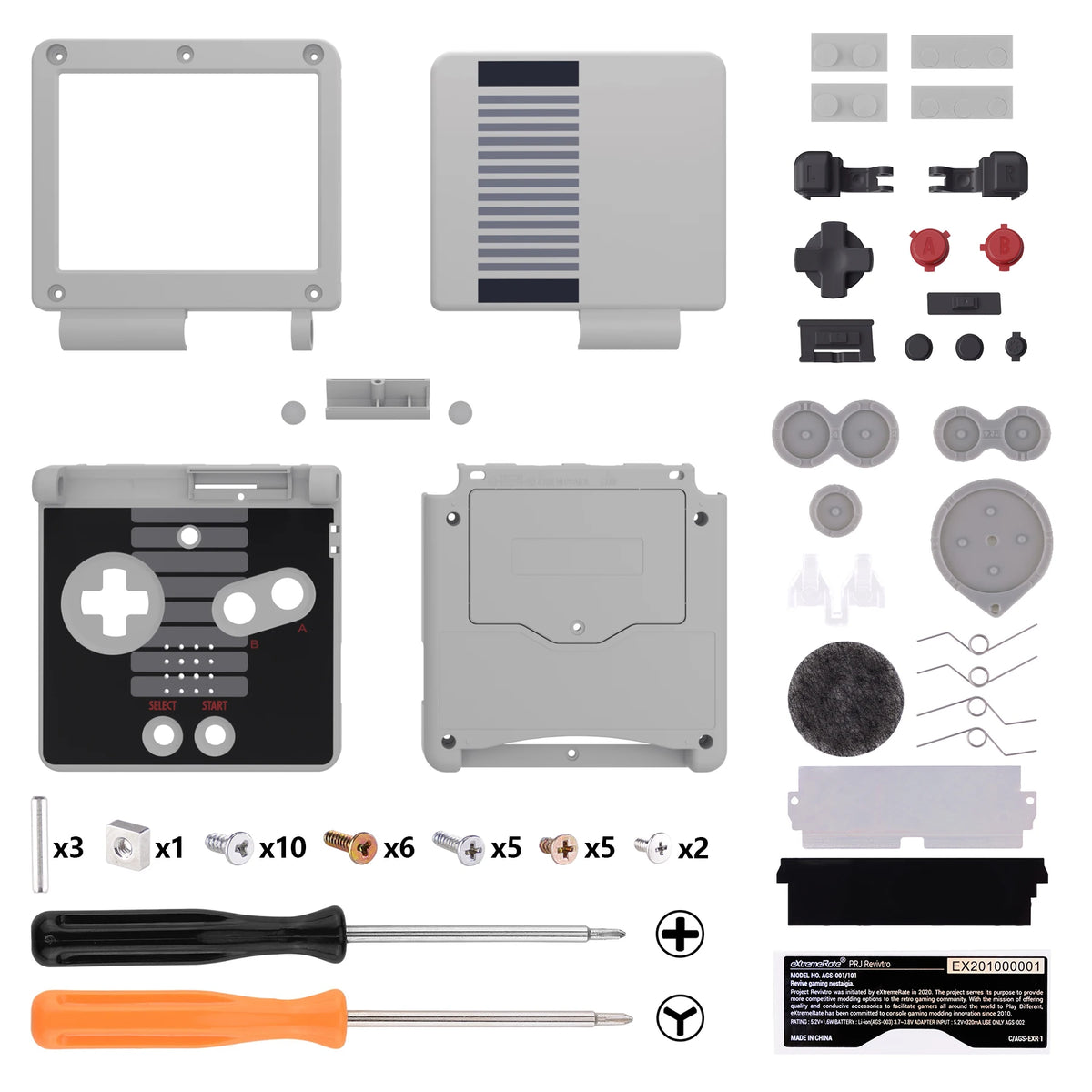 eXtremeRate IPS Ready Upgraded Custom Replacement Housing Shell for Gameboy Advance SP GBA SP for IPS & Standard LCD