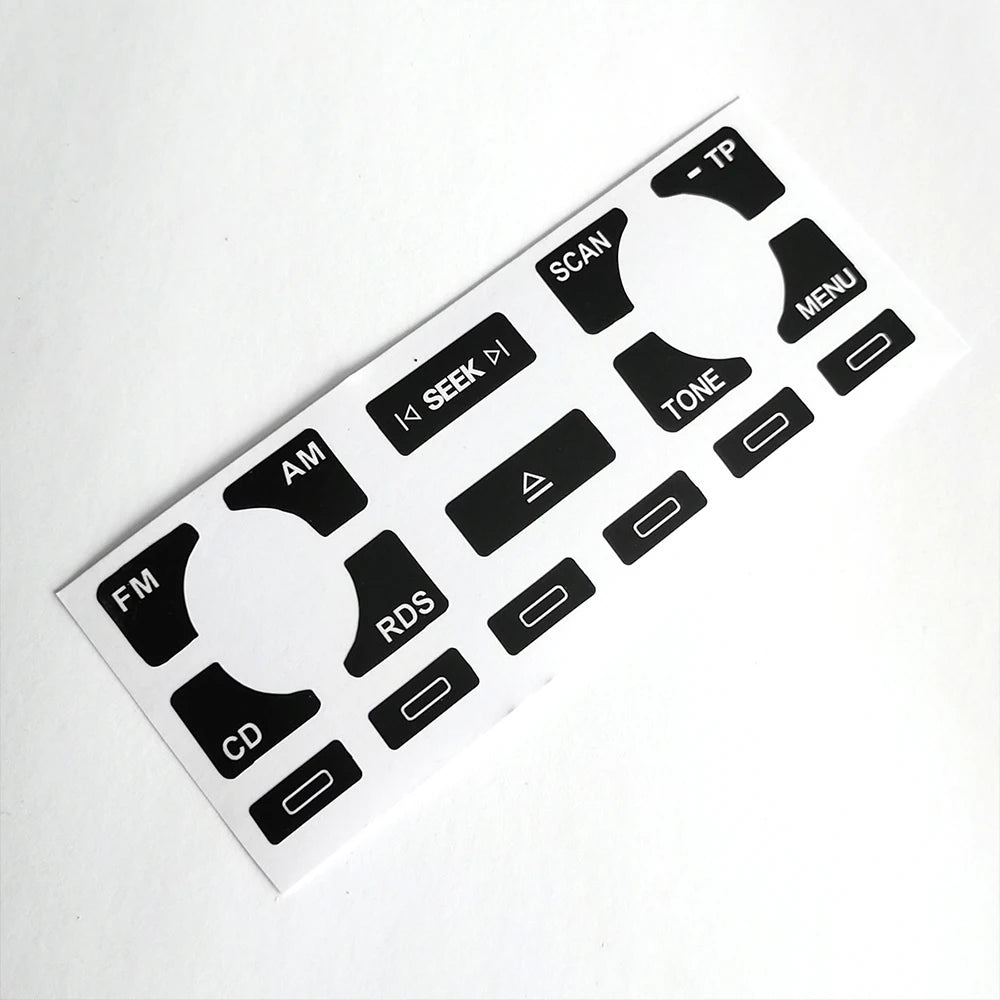 Car Styling Repair Stickers Radio Stereo Worn Peeling Button