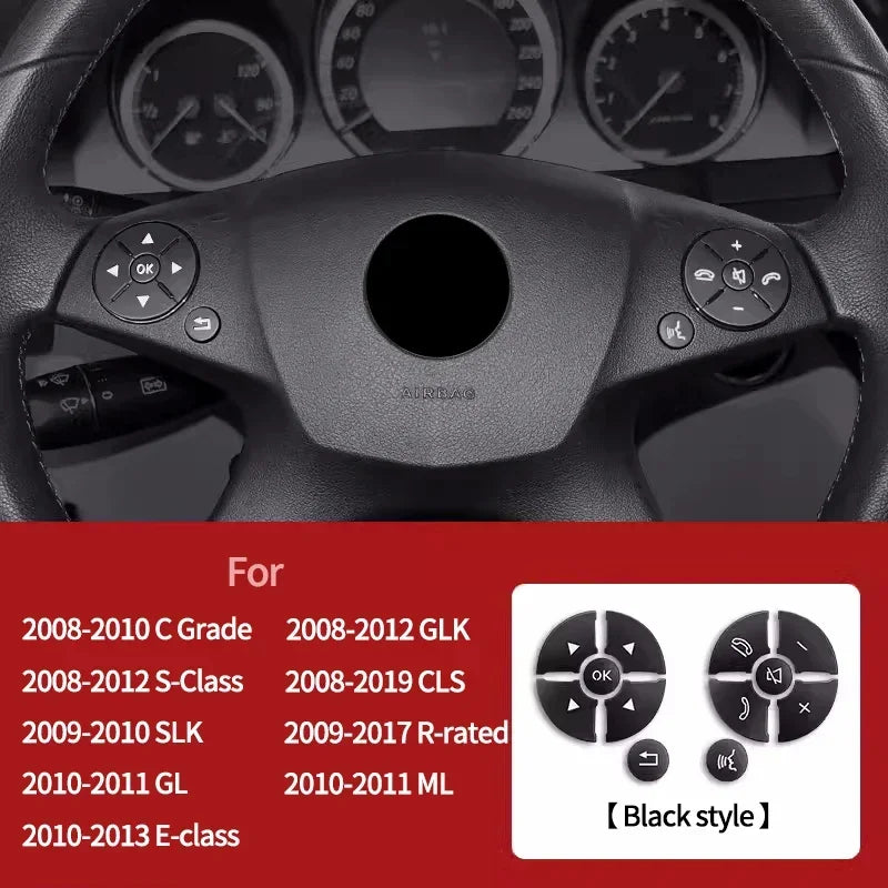 Car steering wheel button decorative protection sticker For Mercedes Benz A C B E G S Class GLC CLS GLA CLA SLK GLE GLK ML GL