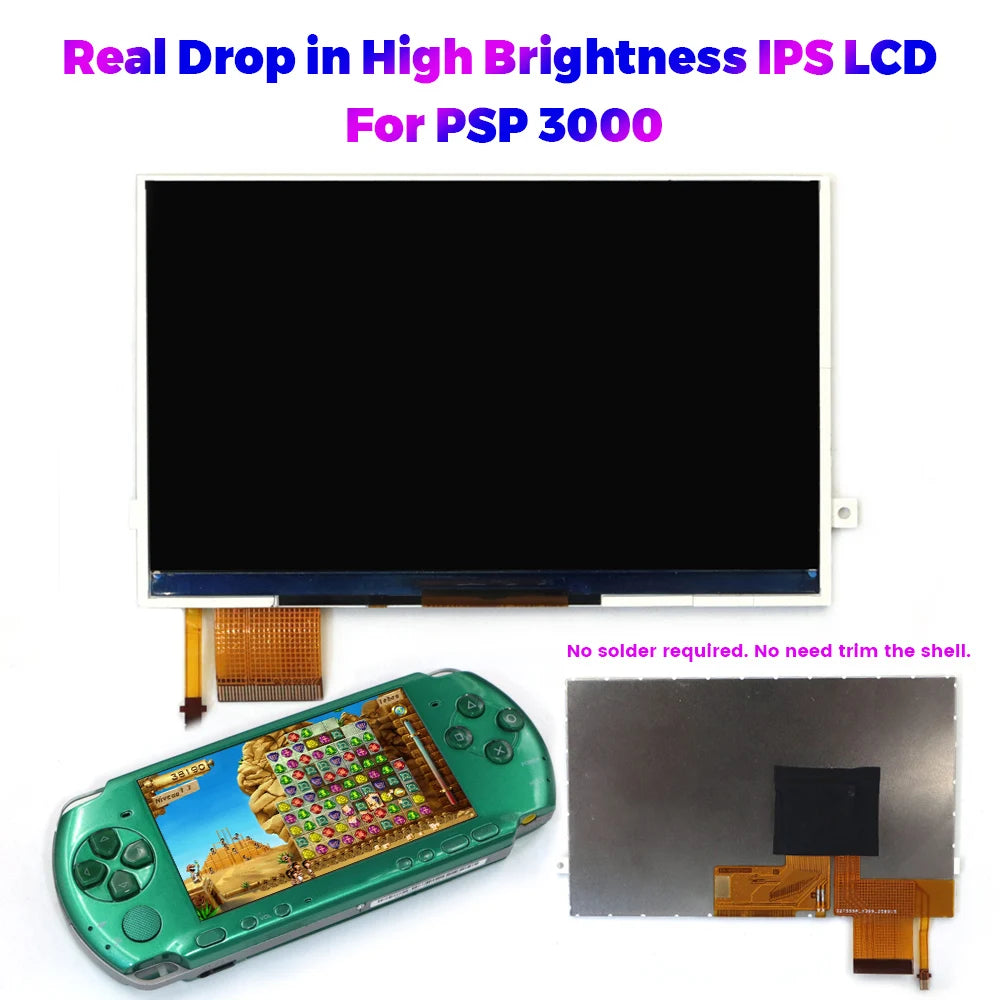 HISPEEDIDO New IPS LCD Screen For PSP3000 Game Console For P