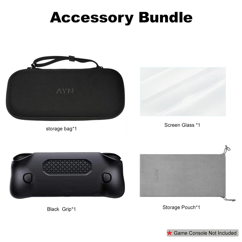 Odin 2 Portal Bag Handheld Game Console Protect Black Bag Waterproof Portable Grip Screen Film Black Case of AYN Odin 2 Portal