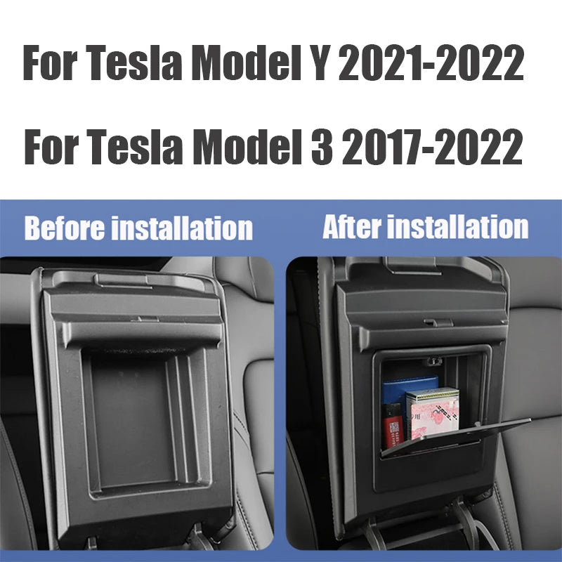 For Tesla Model 3 Y 2019 2023 Car Center Console Armrest Cas