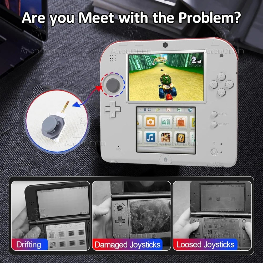 Joystick Replacement Kit for 3DS/DS LL/3DS XL/2DS Premium 3D