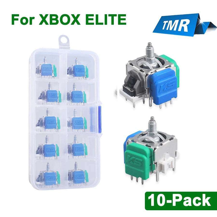 10-Pack TMR Electromagnetic Hall Effect Joystick Replacement 3D Analog Stick Dual Sense Controller for PS5/PS4/SWITCH PRO/XBOX