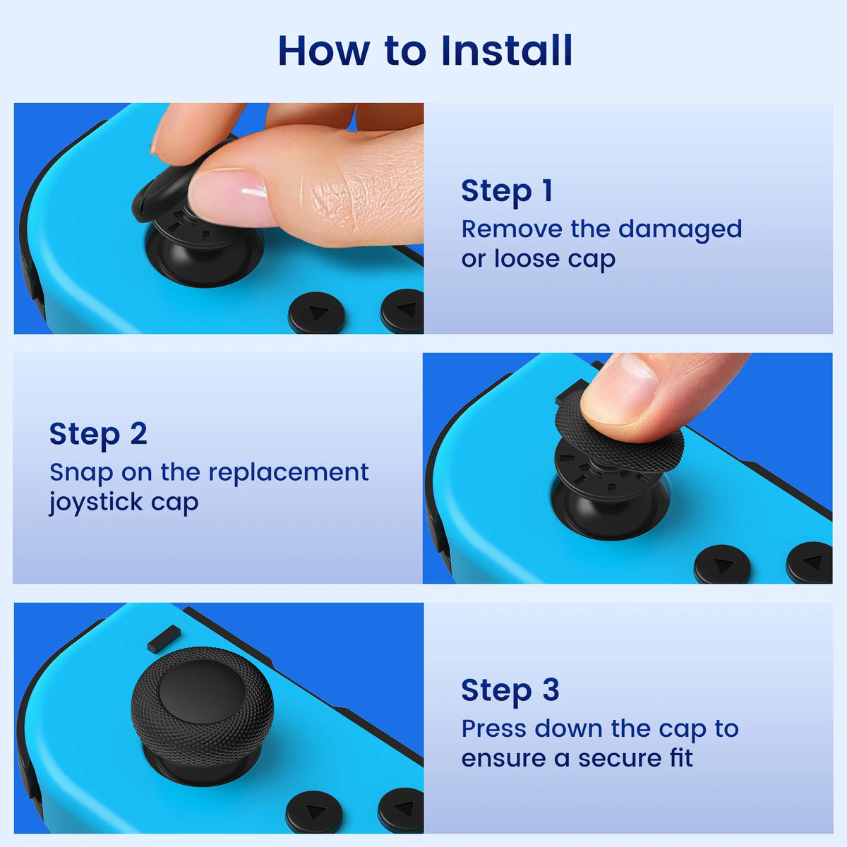 Thumb Grip Analog Replacement Caps For Nintendo Switch(2017/